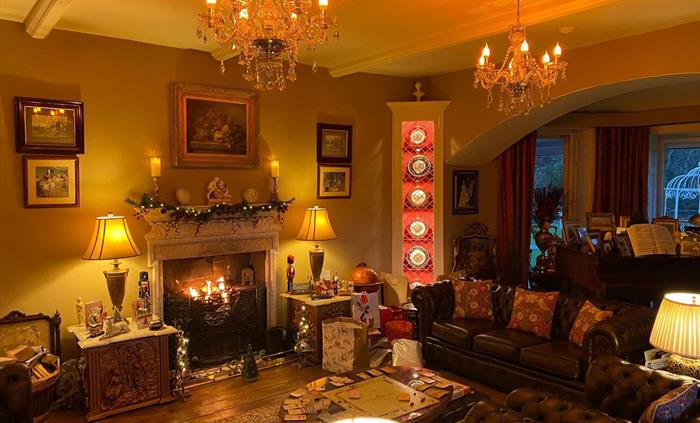 Our Regency Drawing Room with original 18th century fireplace was the backdrop to the supposed Shelley assassination attempt known as 'Shelley's Ghost